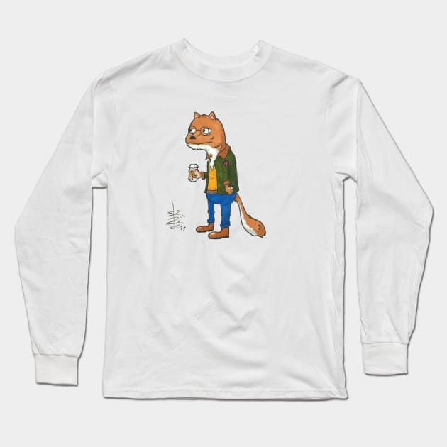 Tired Weasel Long Sleeve T-Shirt by mattisbear